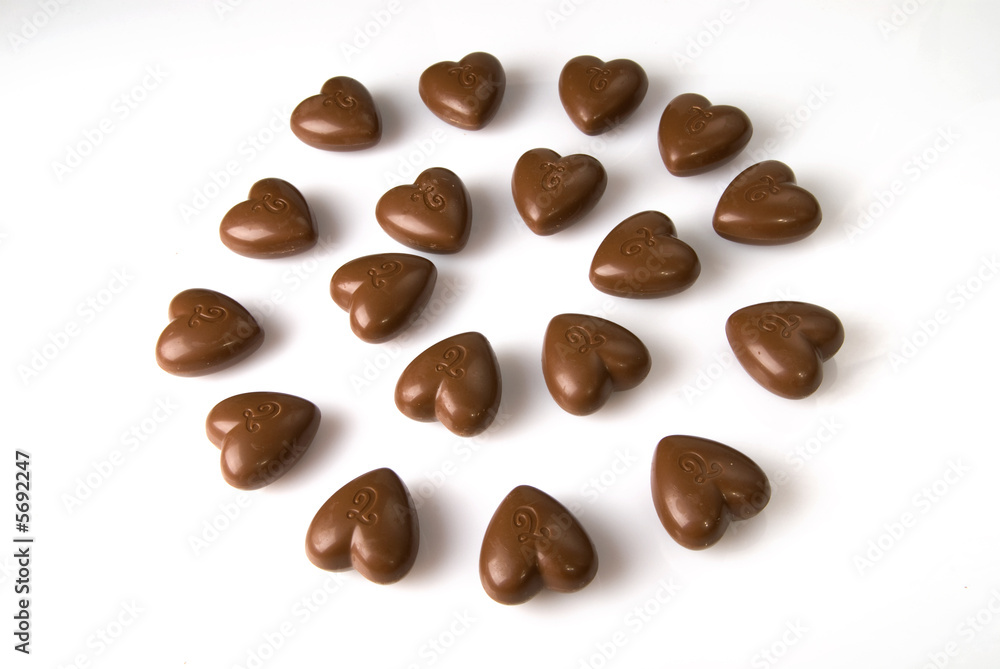chocolate candy in the form of heart chocolate candy in the form of heart