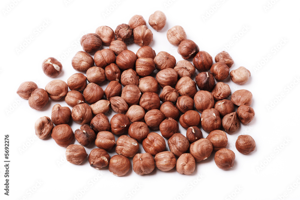 Close up of roasted filbert nuts