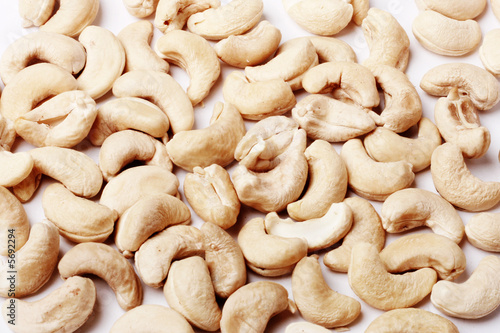 Close up of roasted cashew nuts