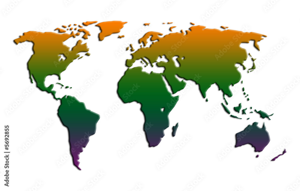 Fototapeta premium Welt, Erde, Weltkarte
