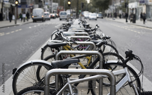 Parked bikes