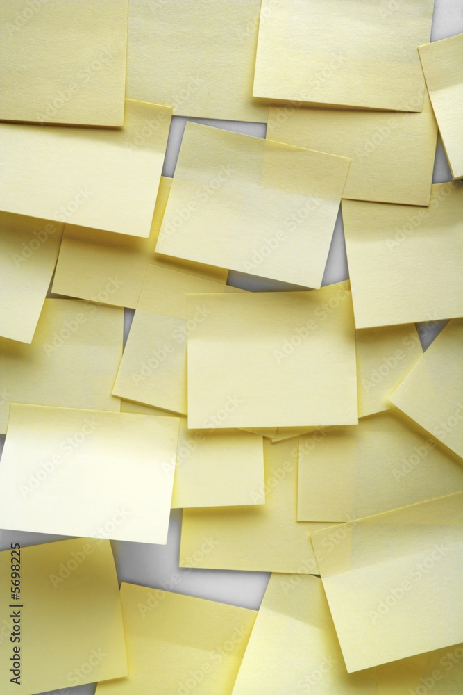 Fototapeta premium Sticky-note background on white board