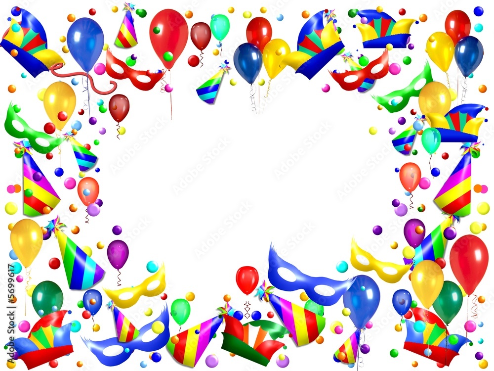 karneval - luftballons - narrenkappen karneval - luftballons - narrenkappen