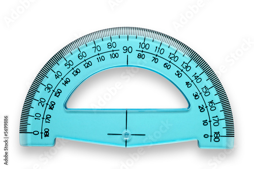 Protractor with clipping path