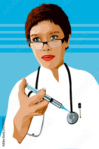 Doctor with a syringe