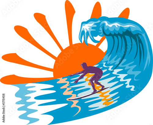 Sun, surf and surfer