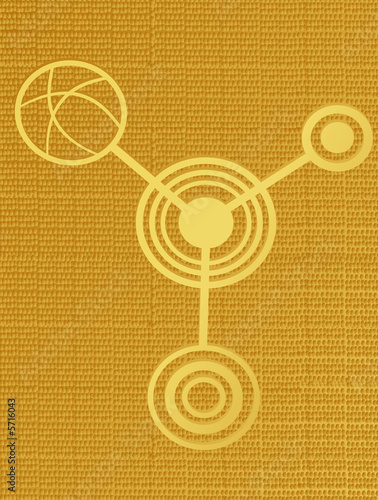 a couple of alien crop circles in a farm field