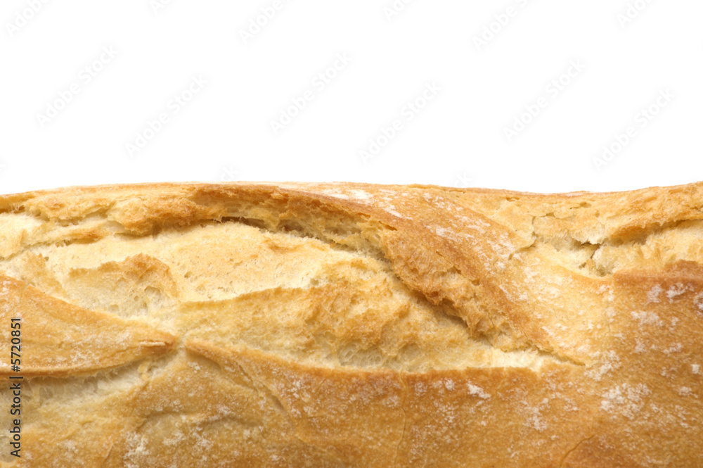 baguette on white background