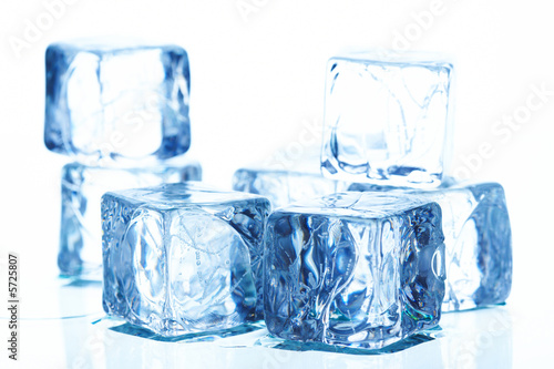 ice cubes on water