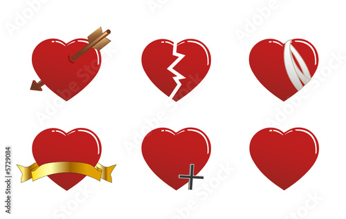 Valentines day heart set