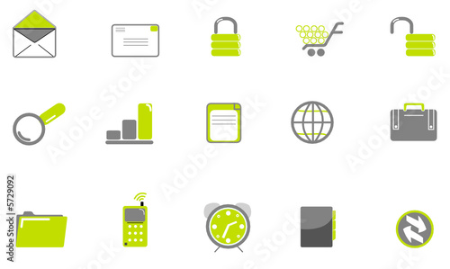 Green web icons