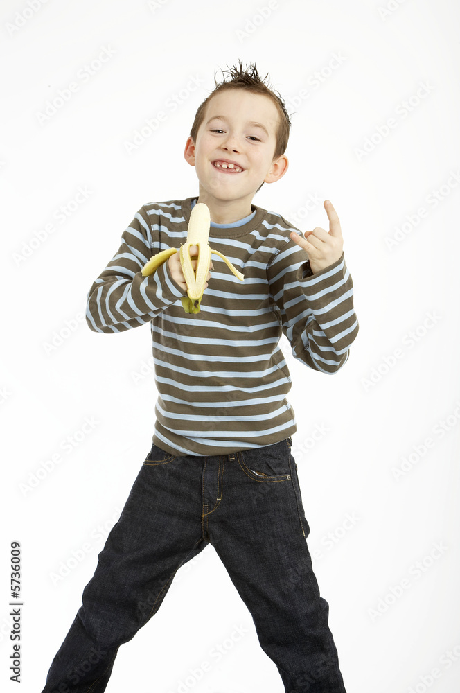 boy with banana boy with banana