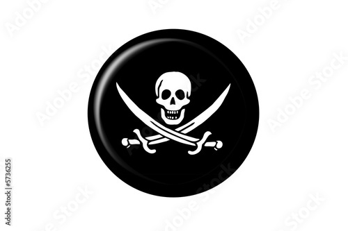 Piraten Flaggen Knopf