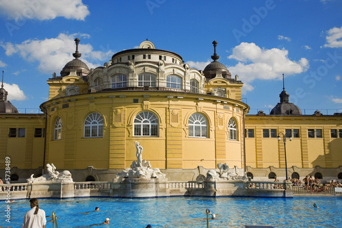 bains szécheny, piscine extérieure, budapest
