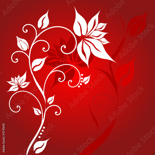 composition florale rouge