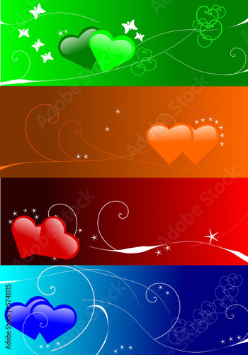 bannières de la saint valentin