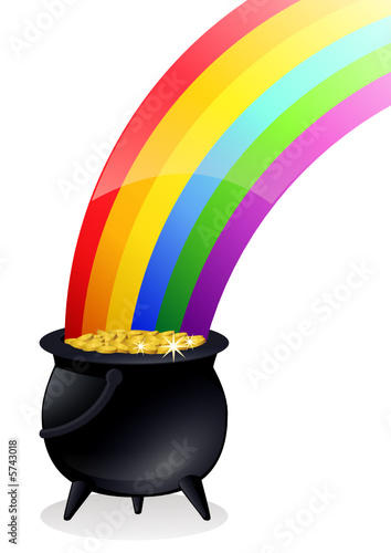 Pot d'or et son arc-en-ciel