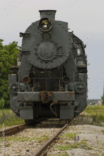 The broken old steam locomotive
