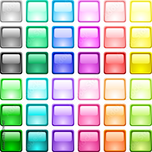 Glossy buttons. 