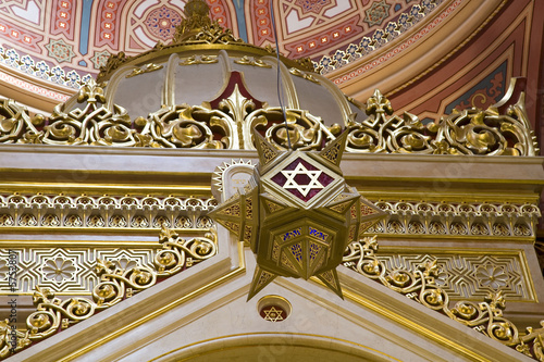 Canvas Print budapest,grande synagogue