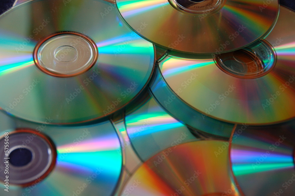 Close-up of CDs Close-up of CDs