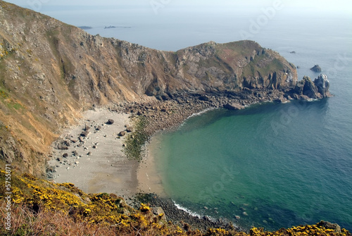 The headland at cap hague normandy. photo