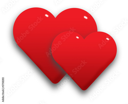 Red 3D hearts