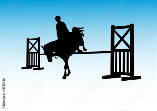 illustration of a horse and jockey 
