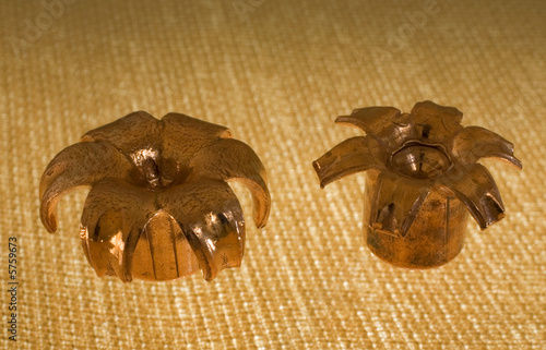 hunting bullets displayed on a yellow and brown background photo