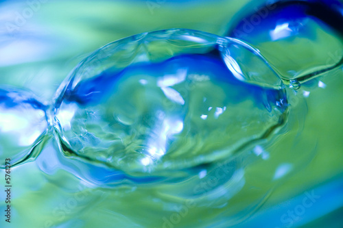 water bubbles, multi-coloured water, soft focus