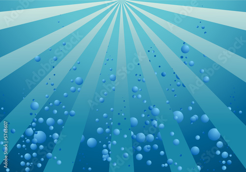 vector background of blue bubbles effect