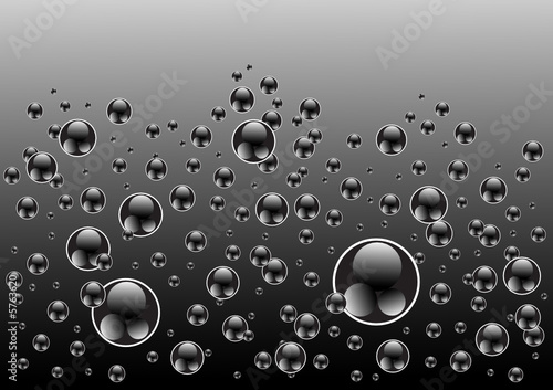 vector texture of black bubbles effect
