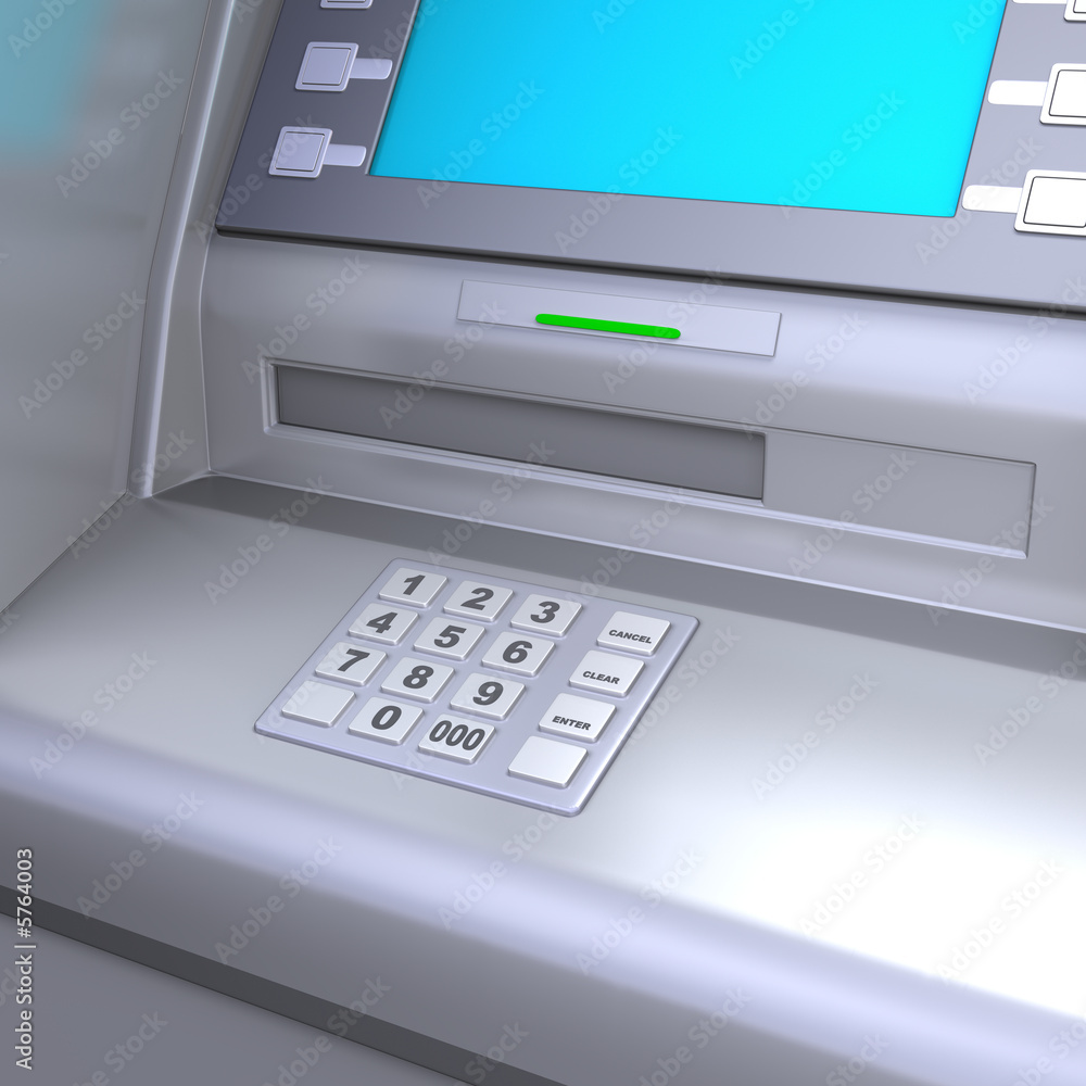 ATM machine keyboard. Clipping path included ATM machine keyboard. Clipping path included