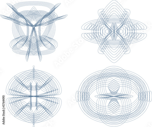 vector pattern rosette guilloche for document decoration