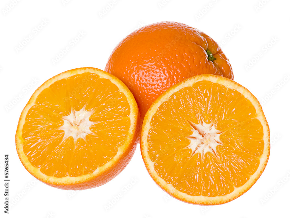 Fresh oranges isolated on the white background Fresh oranges isolated on the white background