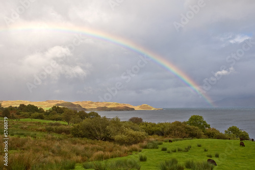 Rainbow above the lake, Isle of Skye, Scotland