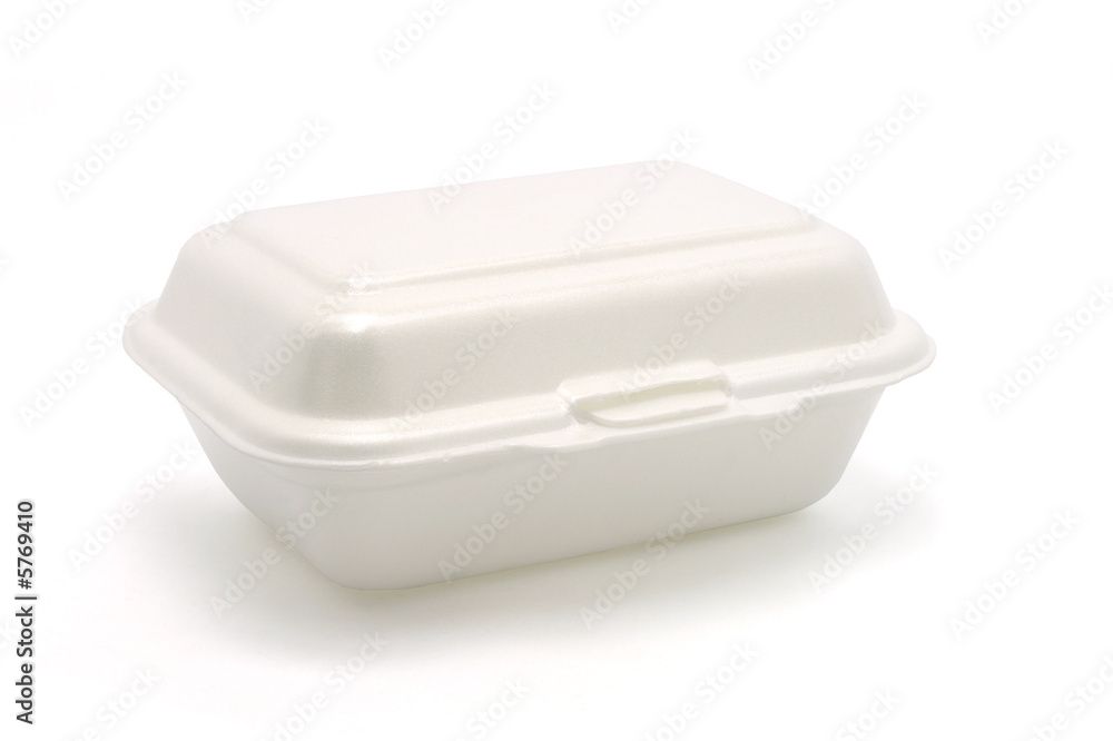 Styrofoam meal box isolated on white ground Styrofoam meal box isolated on white ground