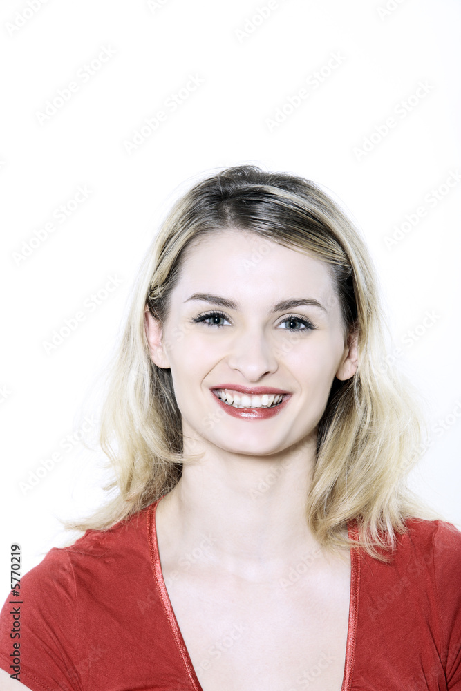 studio shot portrait isolated of young blond long hair woman studio shot portrait isolated of young blond long hair woman