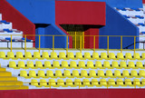 tribune colorate dello stadio