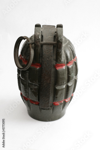 an old hand grenade, circa 1965