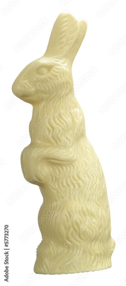 Fototapeta premium grand lapin en chocolat blanc