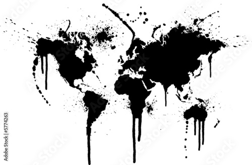 World ink splatter