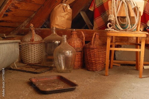 old attic scenery