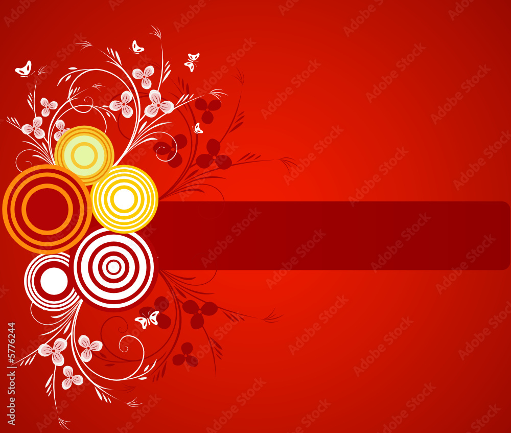 Abstract floral background - decor design illustration Abstract floral background - decor design illustration