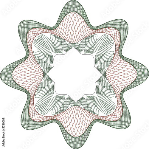 vector pattern rosette guilloche for document decoration