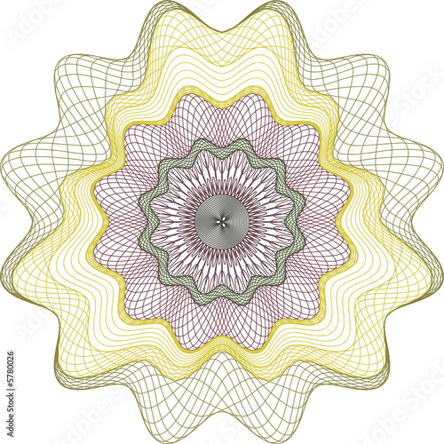 vector pattern rosette guilloche for document decoration