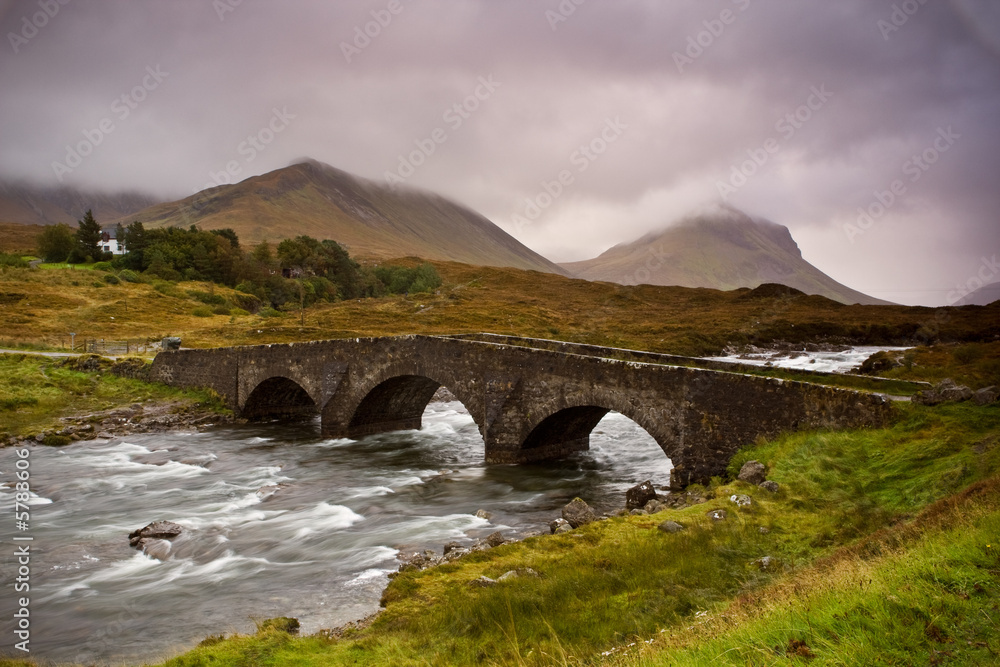 custom made wallpaper toronto digitalBridge on Sligachan  Isle of Skye, Scotland