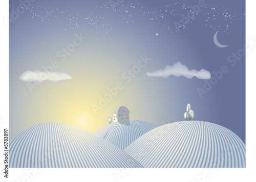 winter countryside view