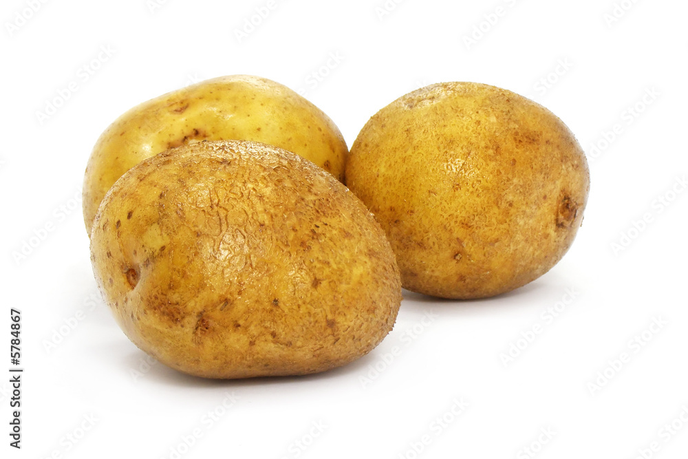 Ripe by potato vegetable food ingredient isolated over white Ripe by potato vegetable food ingredient isolated over white