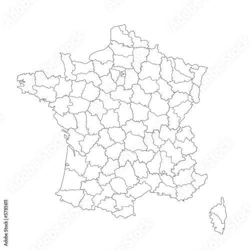 Carte de France (régions et départements)